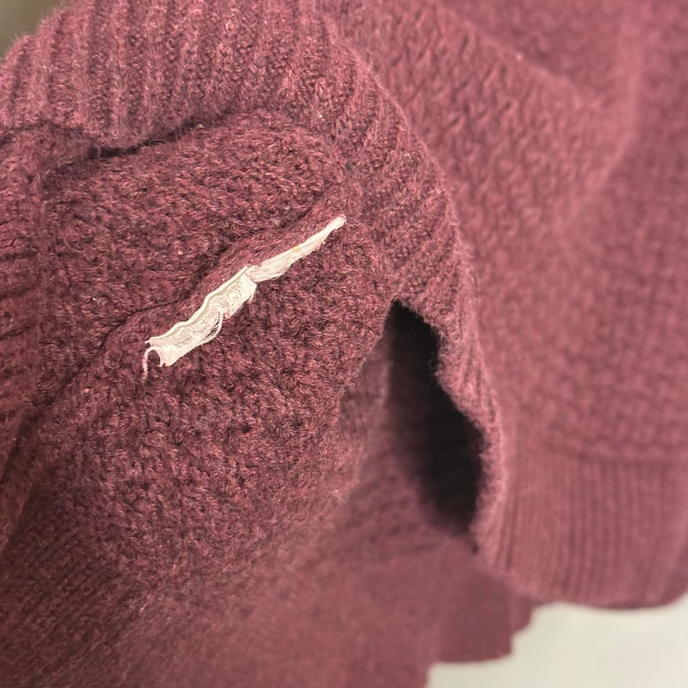 LOFT Maroon Crew Neck Sweater M - Picture 8 of 8